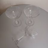Antique crystal champagne glasses