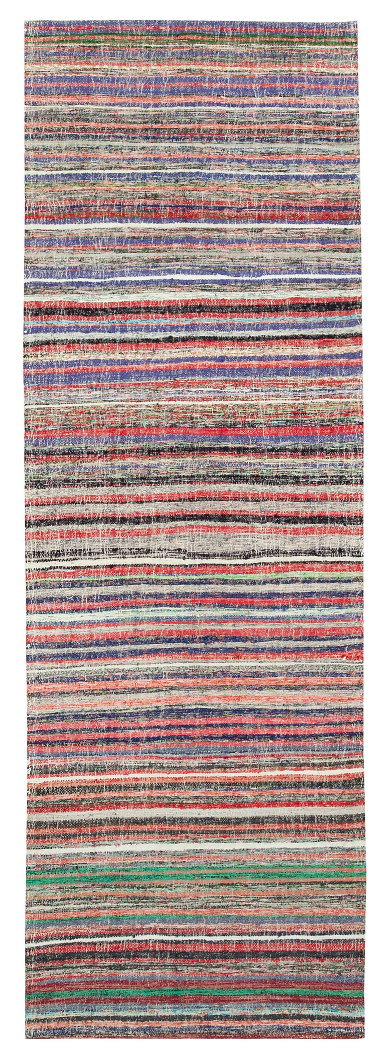 Turkish Handmade Vintage Anatolian Kilim 115 cm x 350 cm