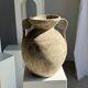 Large cream vase with double spiral handles in antique style, made of terracotta, H42 D3.