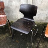 Set of 4 mismatched Dutch vintage chairs - Galvanitas, Eromes, Flottoto