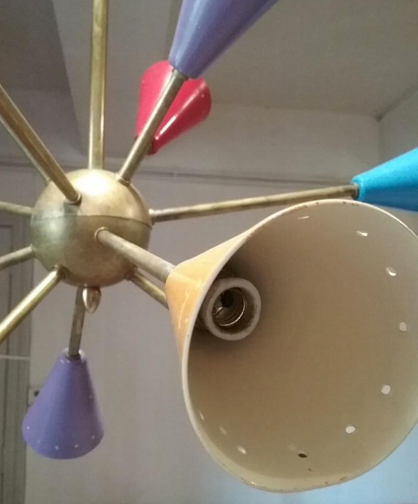 Lustre dans le style des créations italiennes des années 50