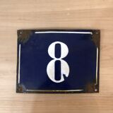 Enamelled plate number 8