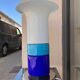 Lampe verre bleue design italien 1970