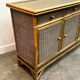 Italian Vintage Rattan And Bamboo Commode - Sideboard, Italy. 1970s.