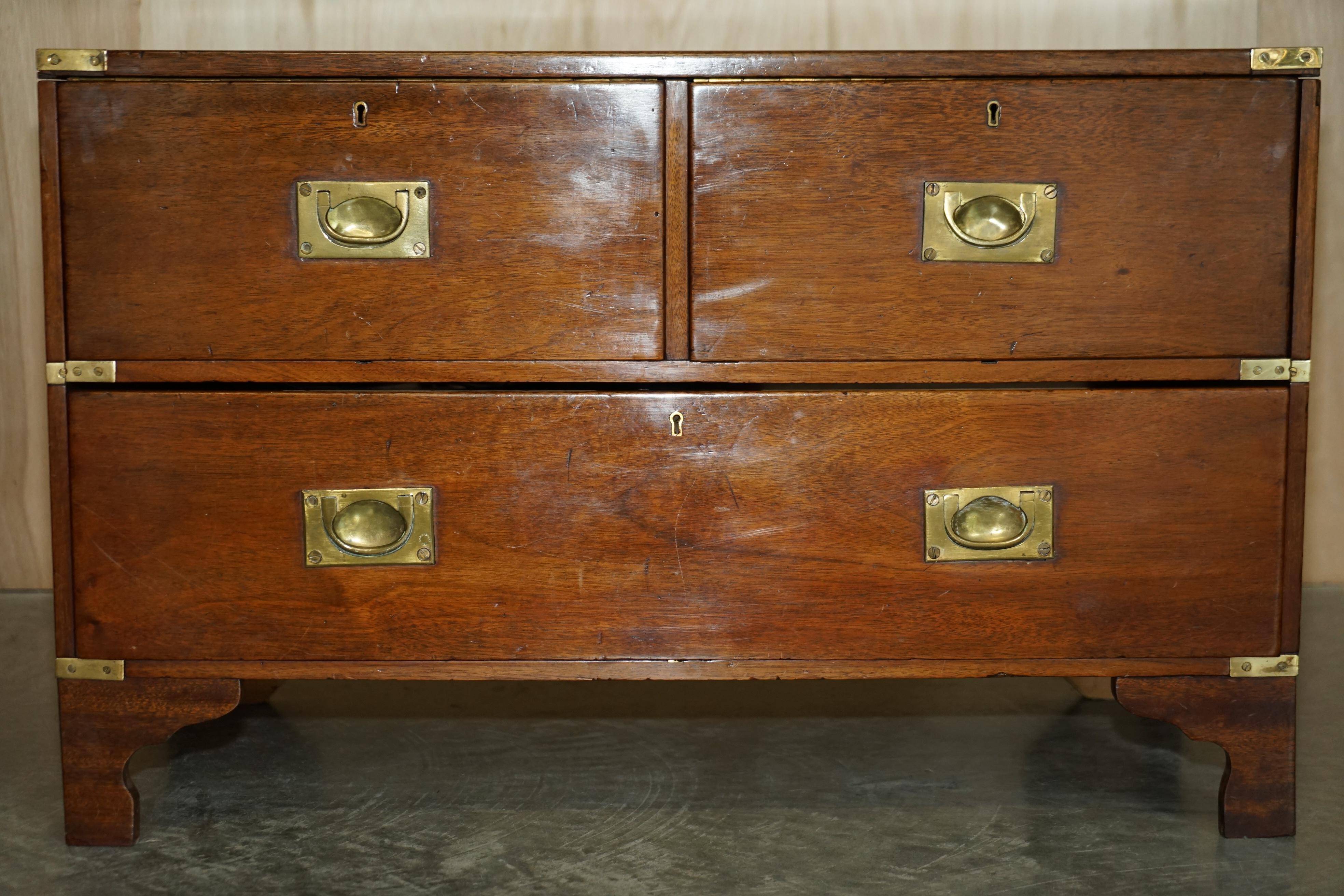 Vintage military furniture with hidden turntable, 1970s style.