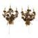 Pair of brass appliques. France, 1960s.