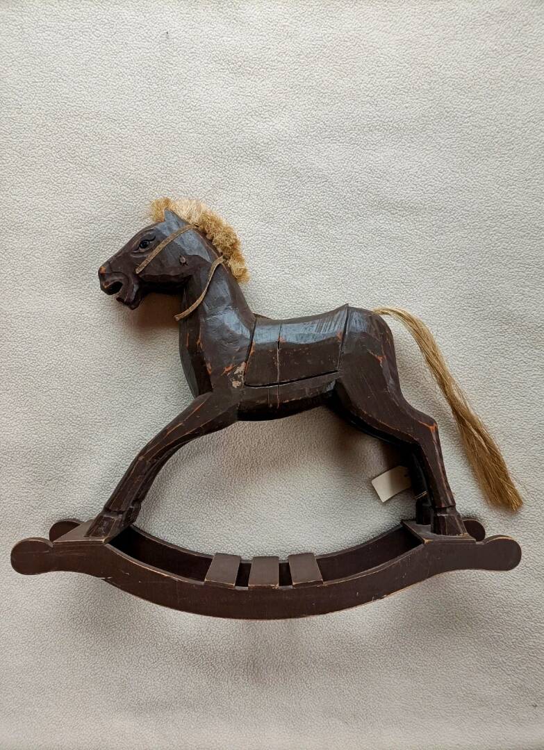 Retro wooden rocking horse