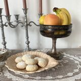 Silver-plated metal footed bowl