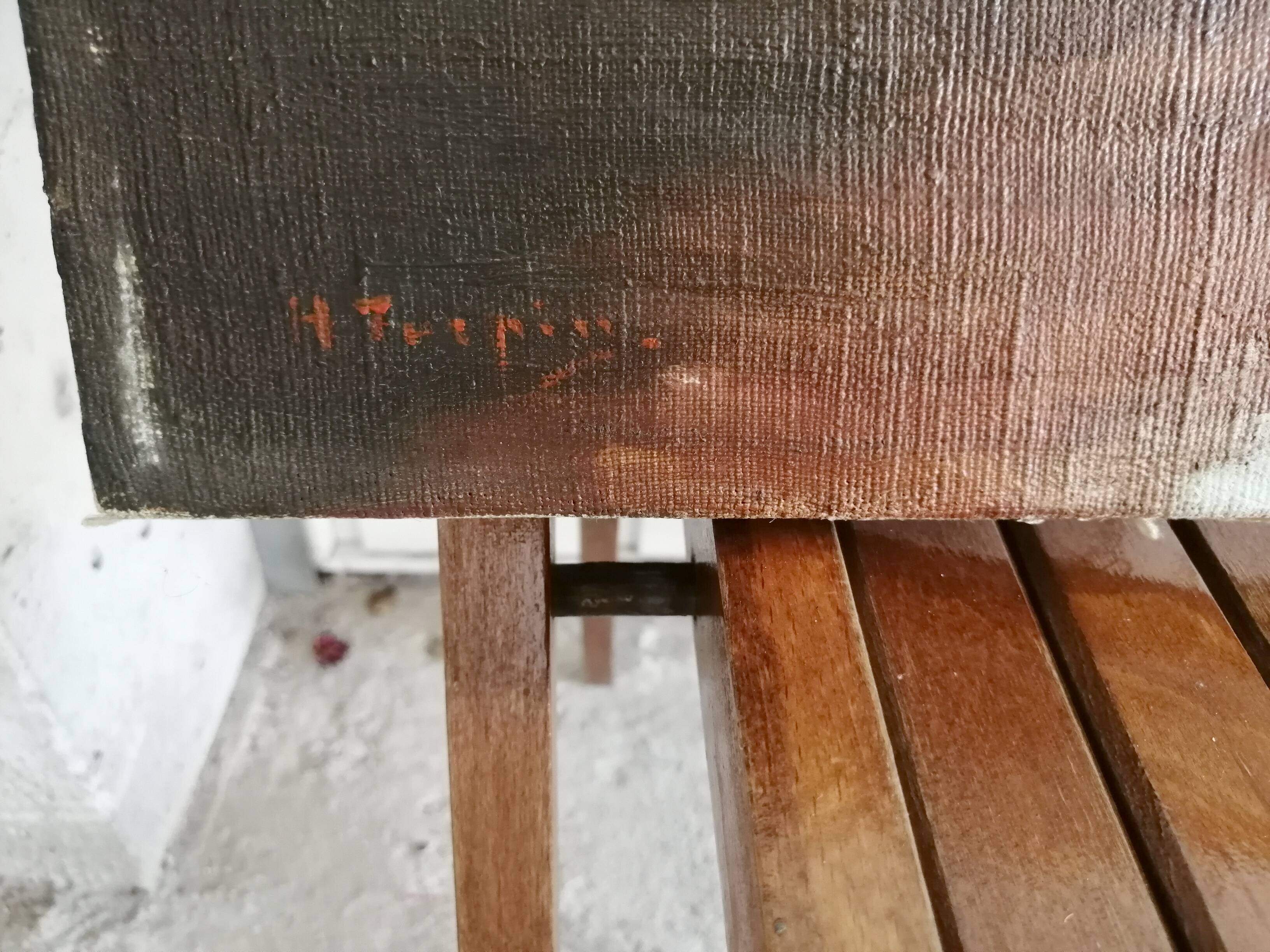 Old table oil on canvas 55x46cm