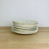 12 ceramic plates, Aurore model by Salins, vintage