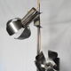 Chrome metal flower chandelier from the 70s