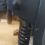 American armchair solid oak and swivel and tilting leather early twentieth fully restored