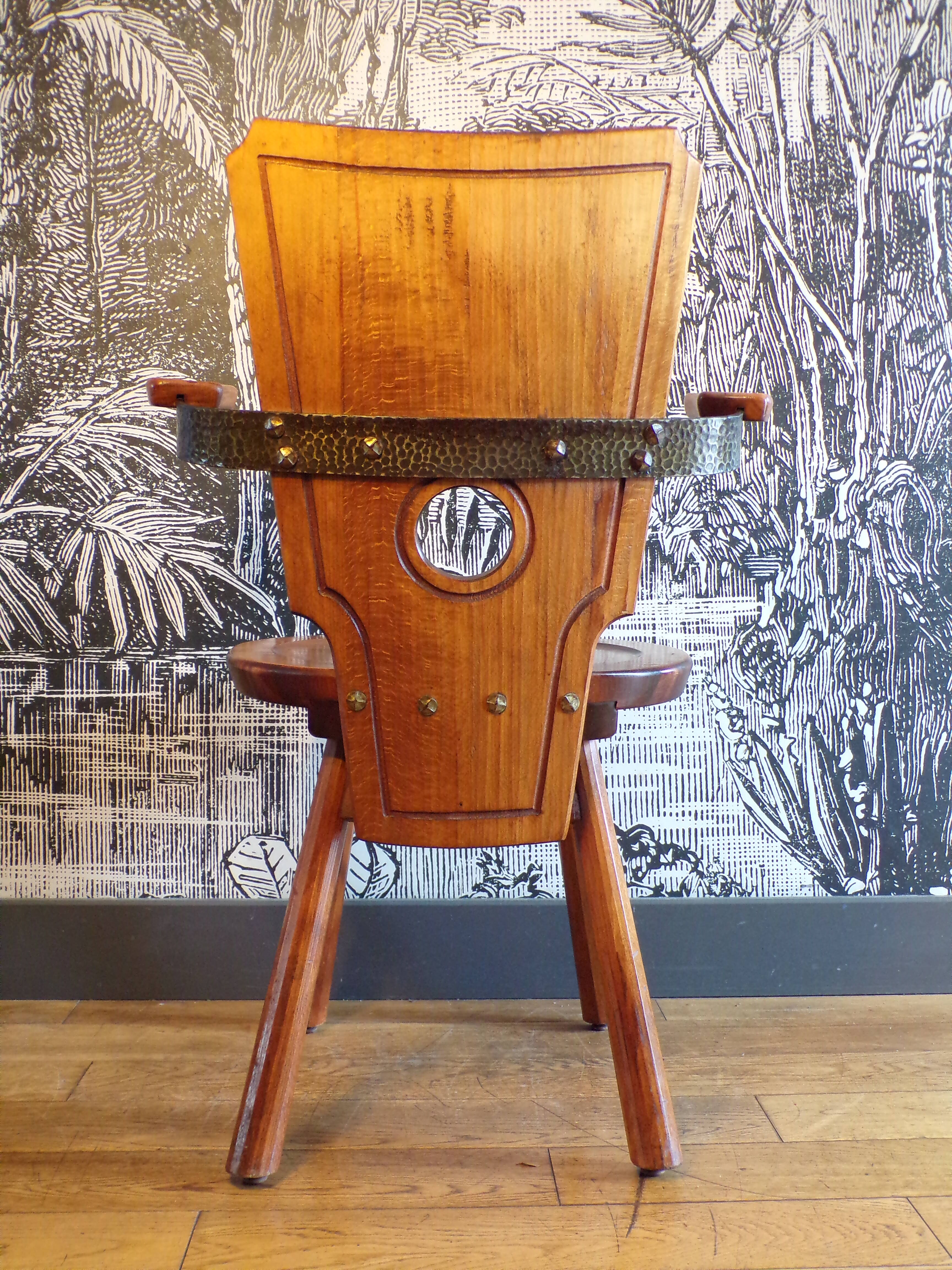 French work brutalist armchair