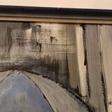 Oil painting on canvas, signed MB (Monique Barnier), 1985s