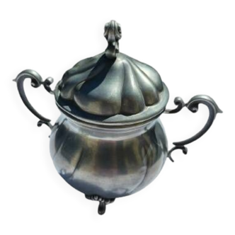 Pewter sugar bowl