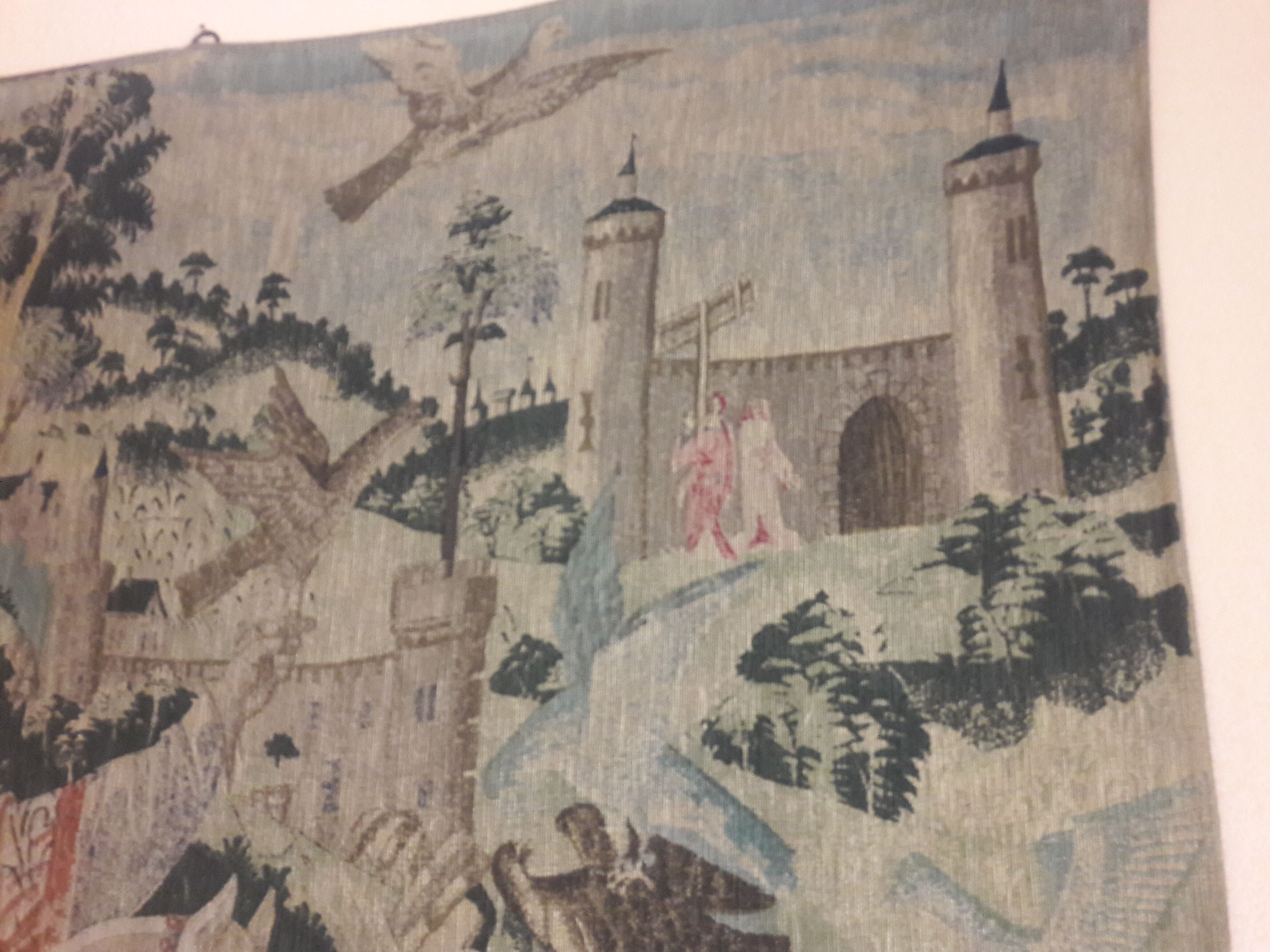 Wall tapestry art edition Rambouillet Departure for the hunting museum of medieval Cluny Middle Ages