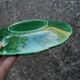 Gien vine leaf dessert plate in Vintage barbotine.