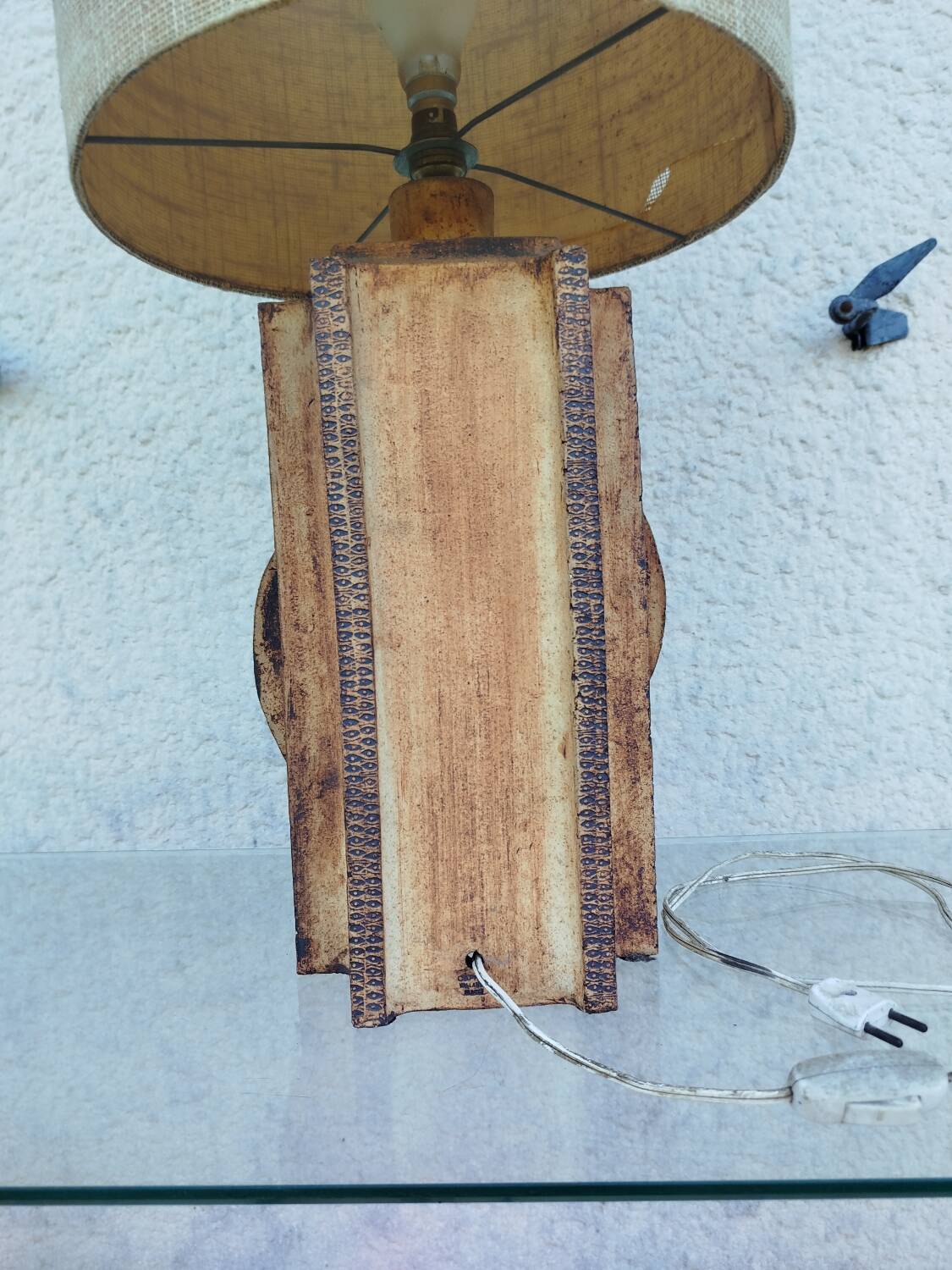 Ceramic lamp R. CAPRON & J. DERVAL Vallauris