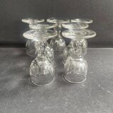 7 liqueur glasses – ½ Strong blown and cut crystal 19th century