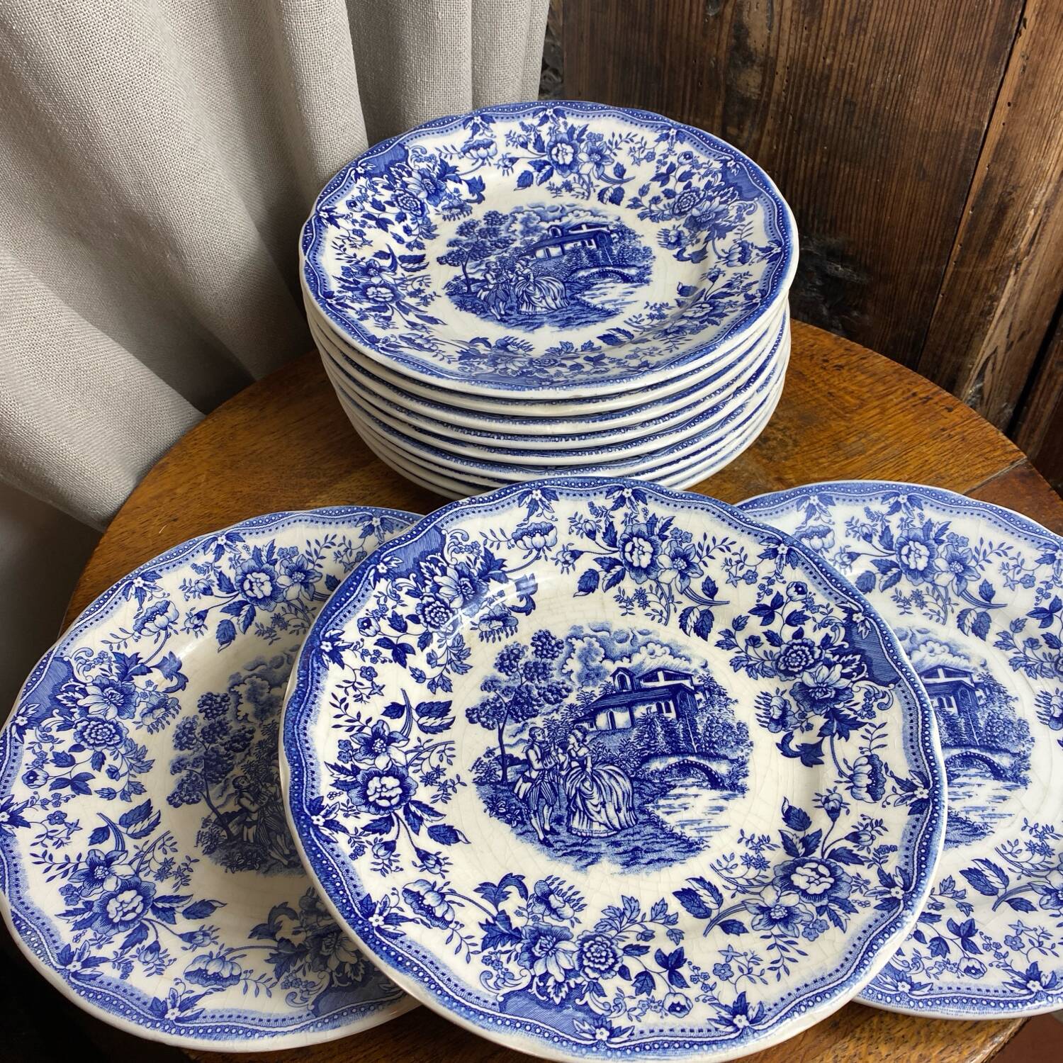 Twelve ironstone plates