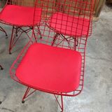 Suite of 10 metal chairs