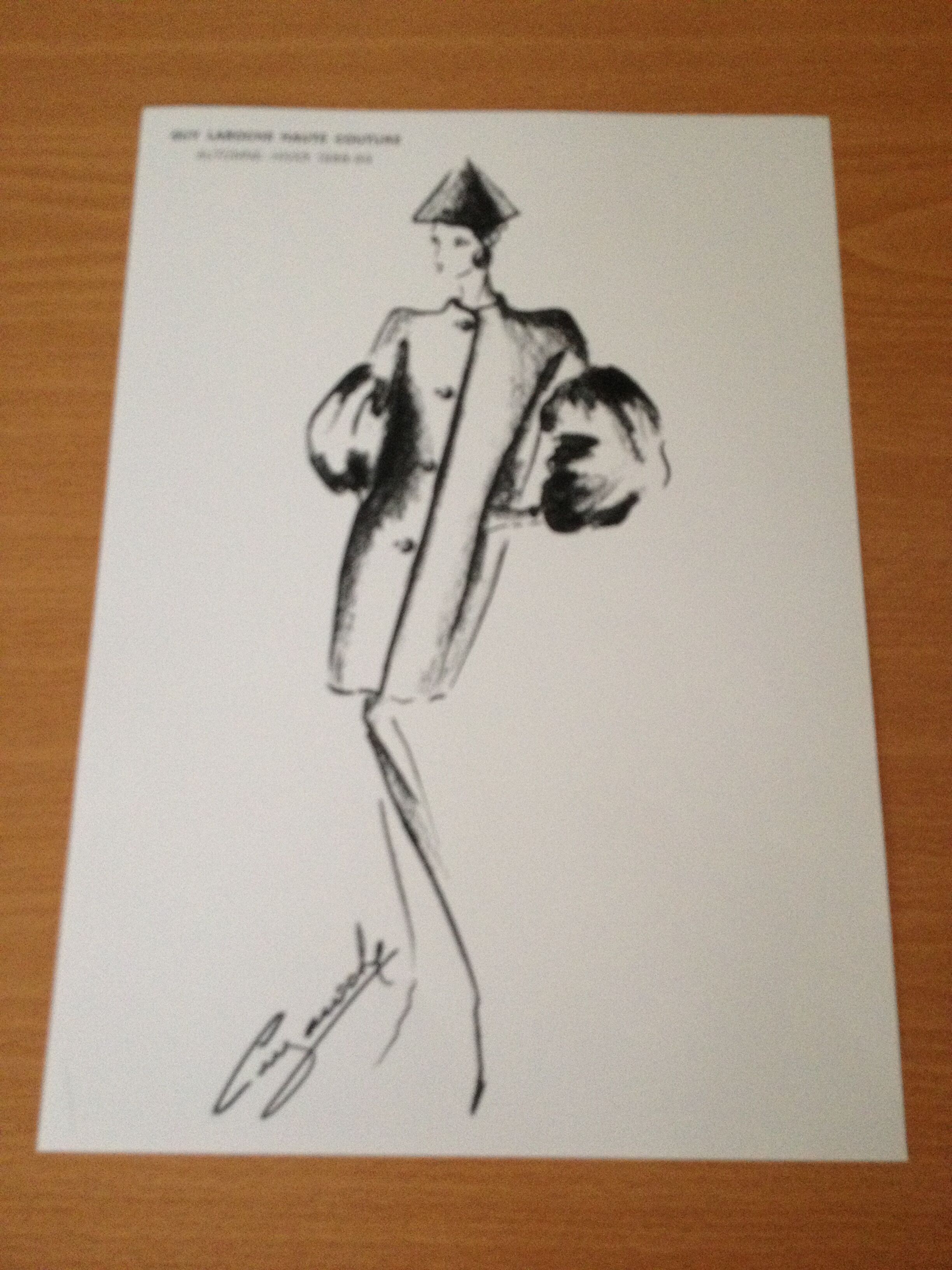 Guy Laroche of press at the end of the 1980s fashion illustration