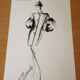 Guy Laroche of press at the end of the 1980s fashion illustration