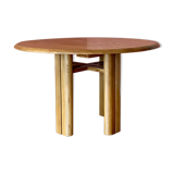 Round table in vintage solid elm