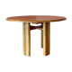 Table ronde en orme massif vintage