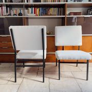 Pair of designer armchairs by Paul Geoffroy published by Airborne 1960