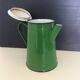 Cafetière émaillée verte