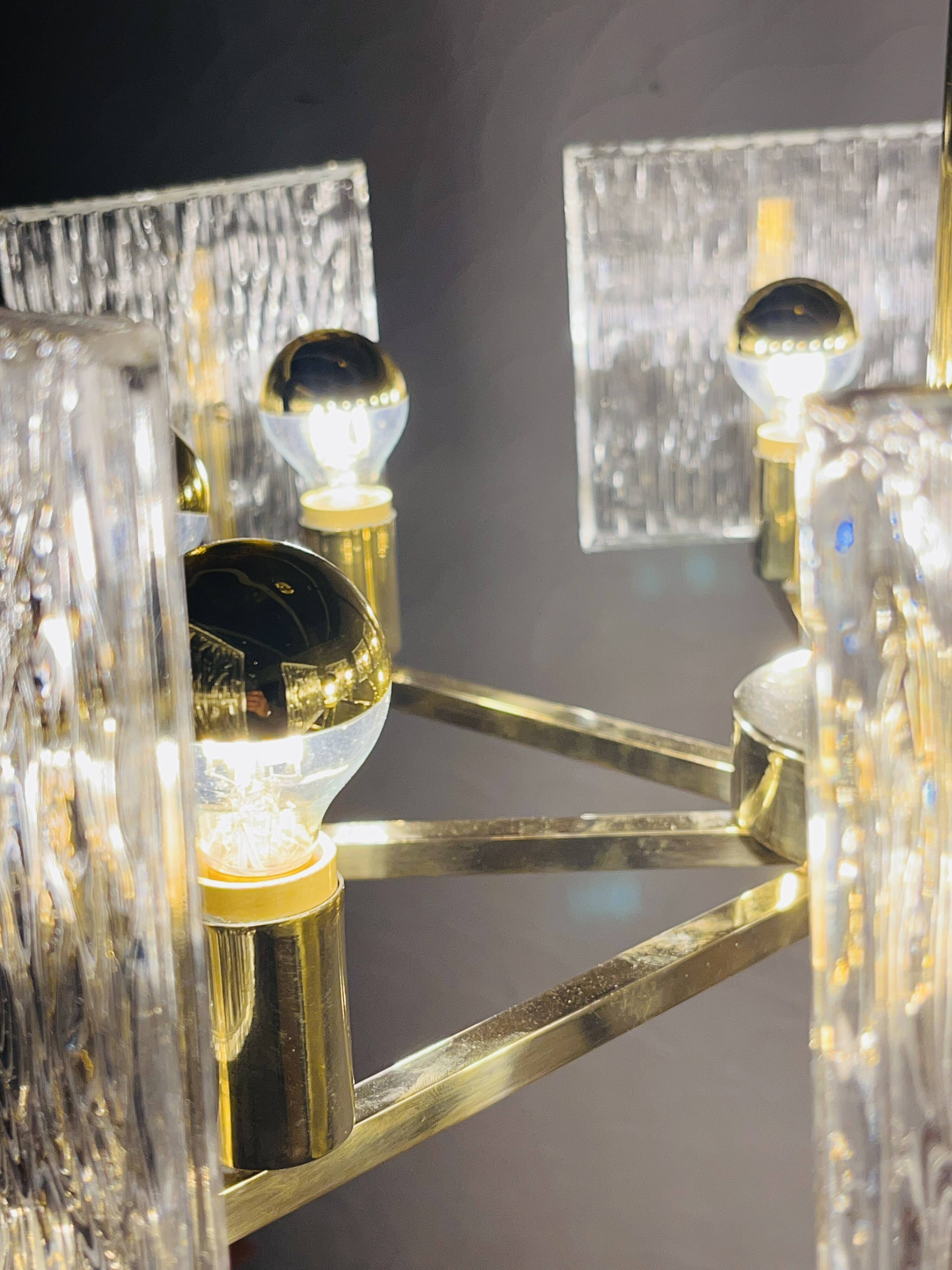 Lustre vintage en laiton Iceberg