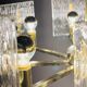 Lustre vintage en laiton Iceberg