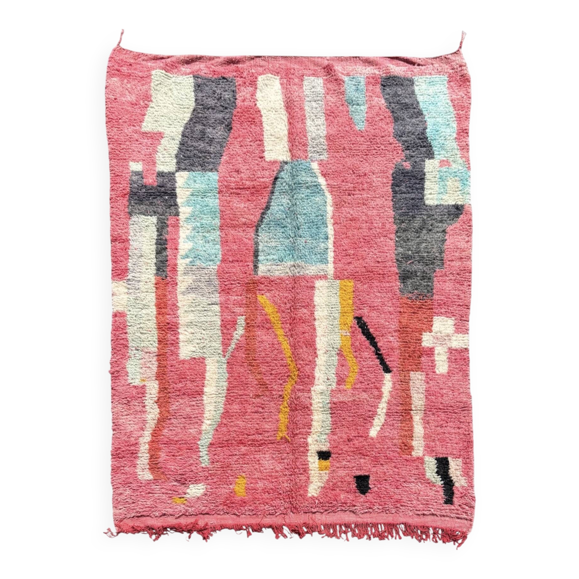 Vintage Boujad wool rug – 160 x 260 cm – Handmade in Morocco