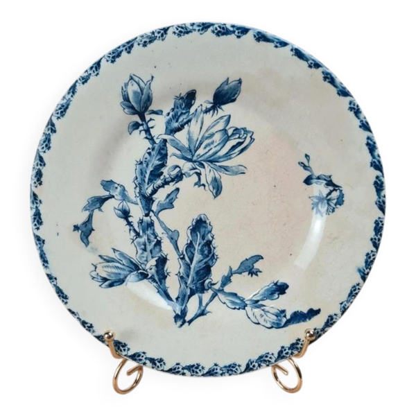 Assiette ancienne Gien, modèle Cactus