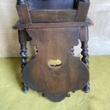 Duo of carved wooden chairs