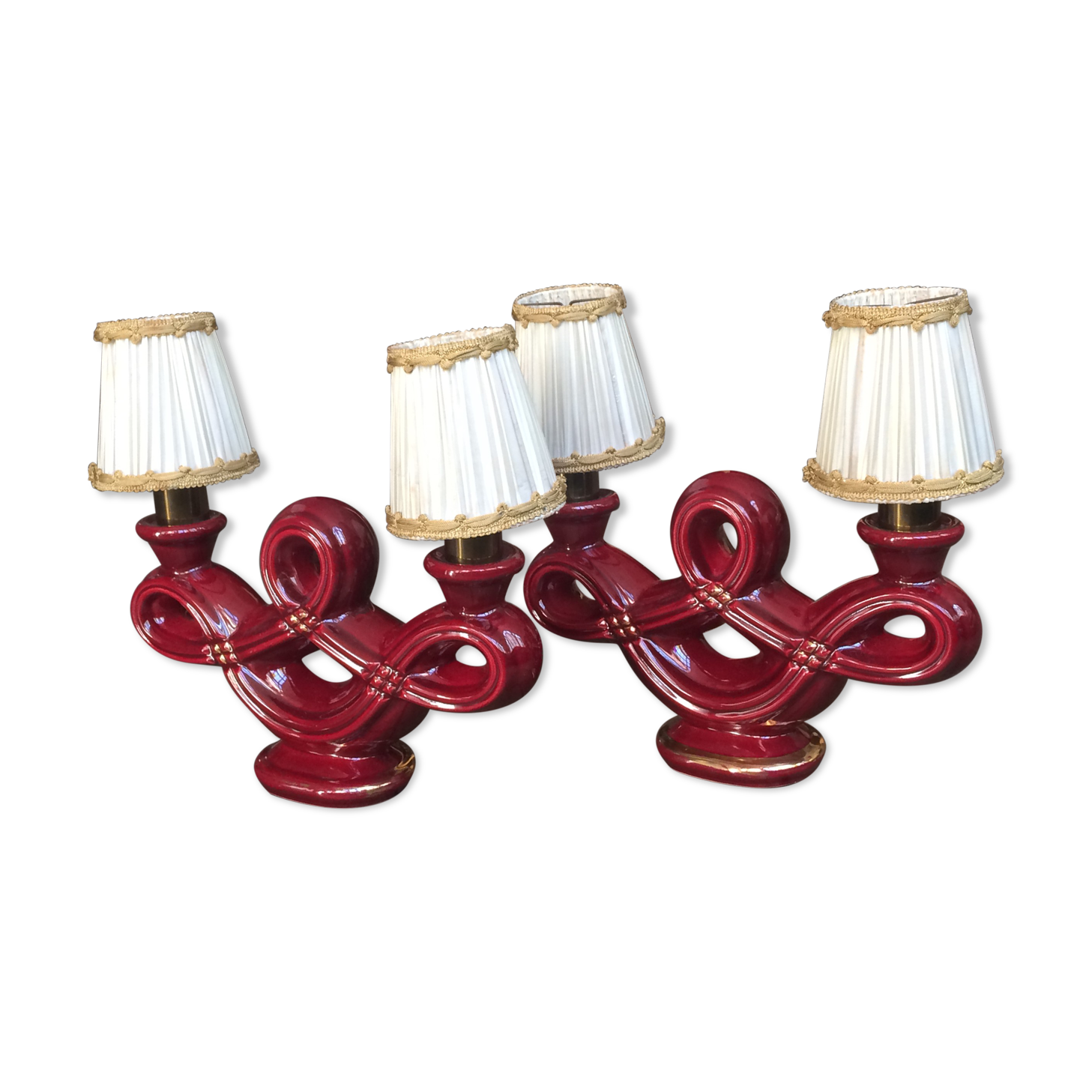 Pair of ceramic lamps circa 1940/50