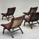 1970s, Danish loungechair by Farstrup, leather, canvas, bent wood.