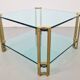 Regency Model T24 Coffee Table in Brass and Glass by Peter Ghyczy, 1970s