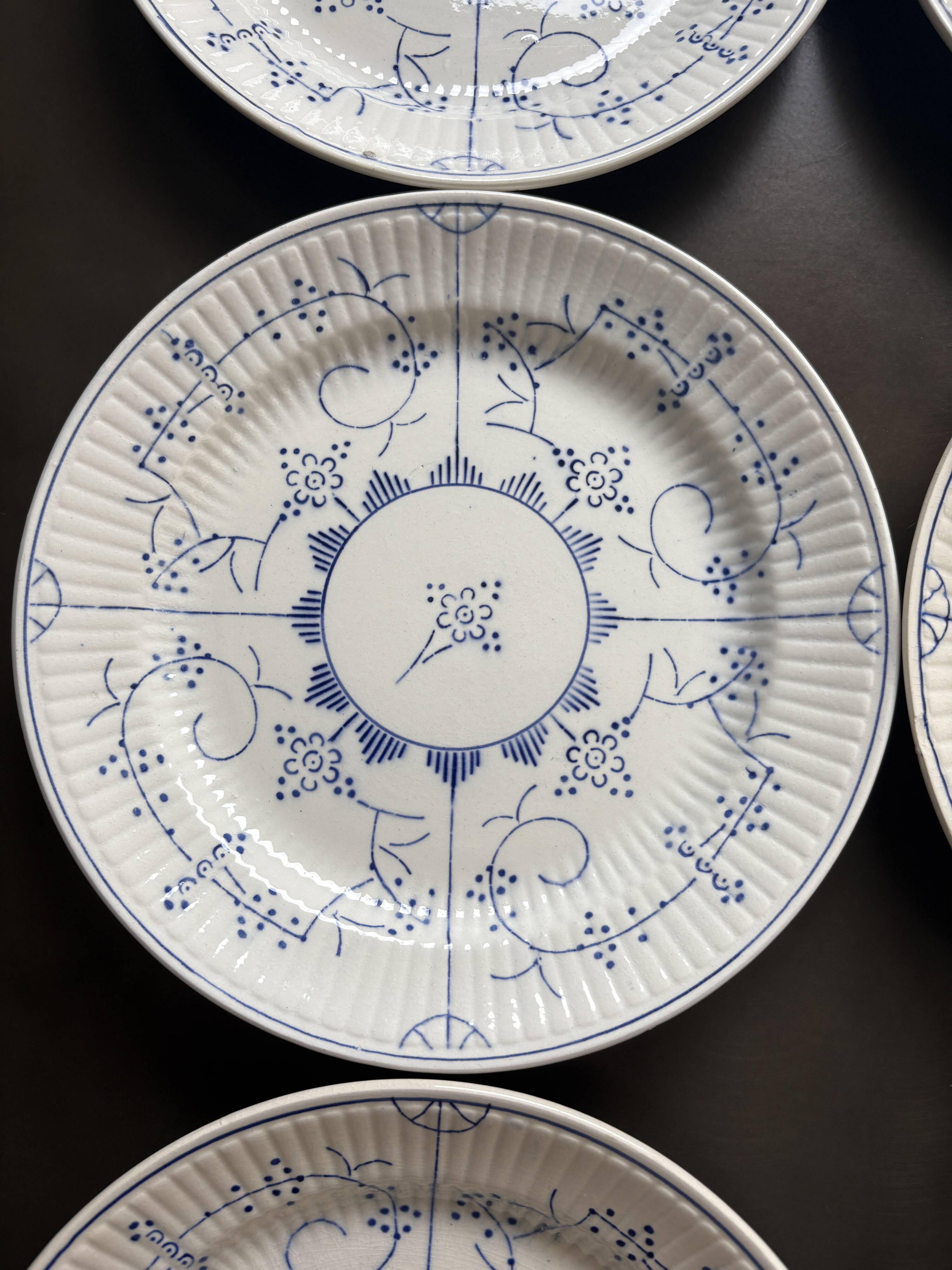 Lot de 6 assiettes à dessert Boch Copenhague