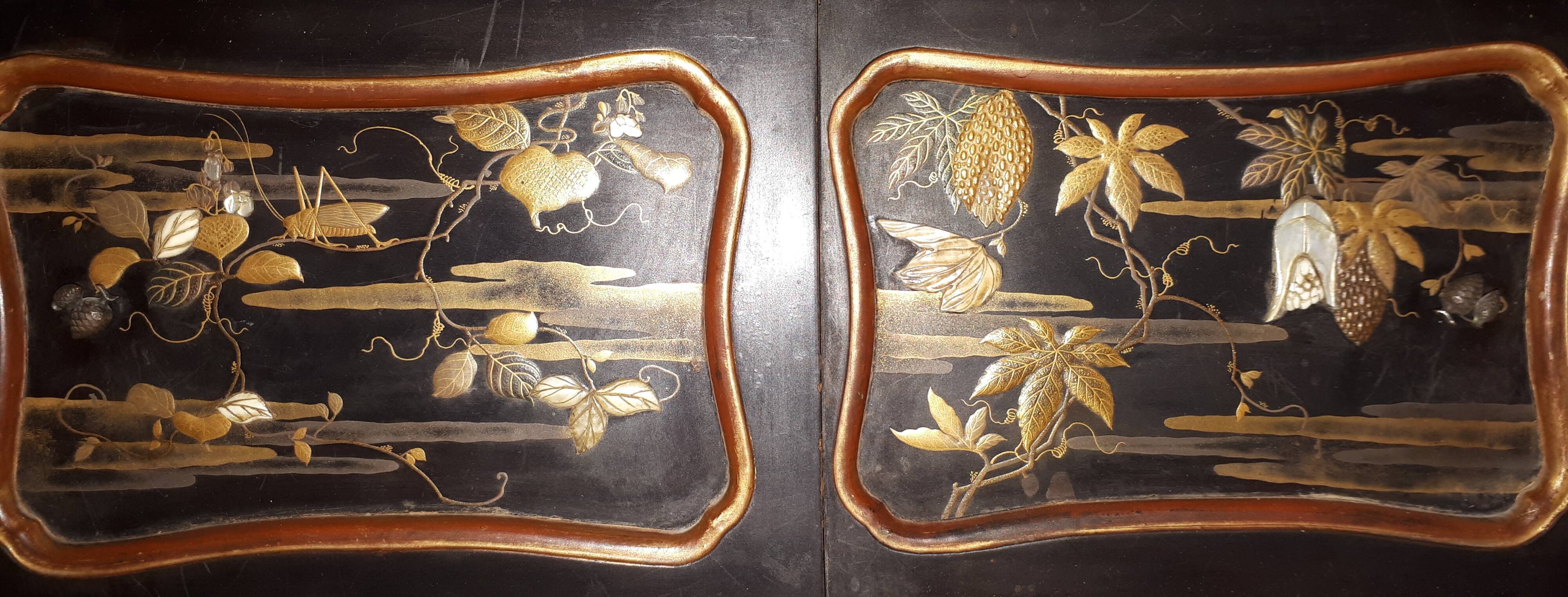 Japanese Lacquer and Shibayama Cabinet, Meiji Period Japan