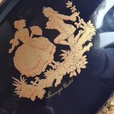 Porcelain jewelry box Limoges Oven Blue