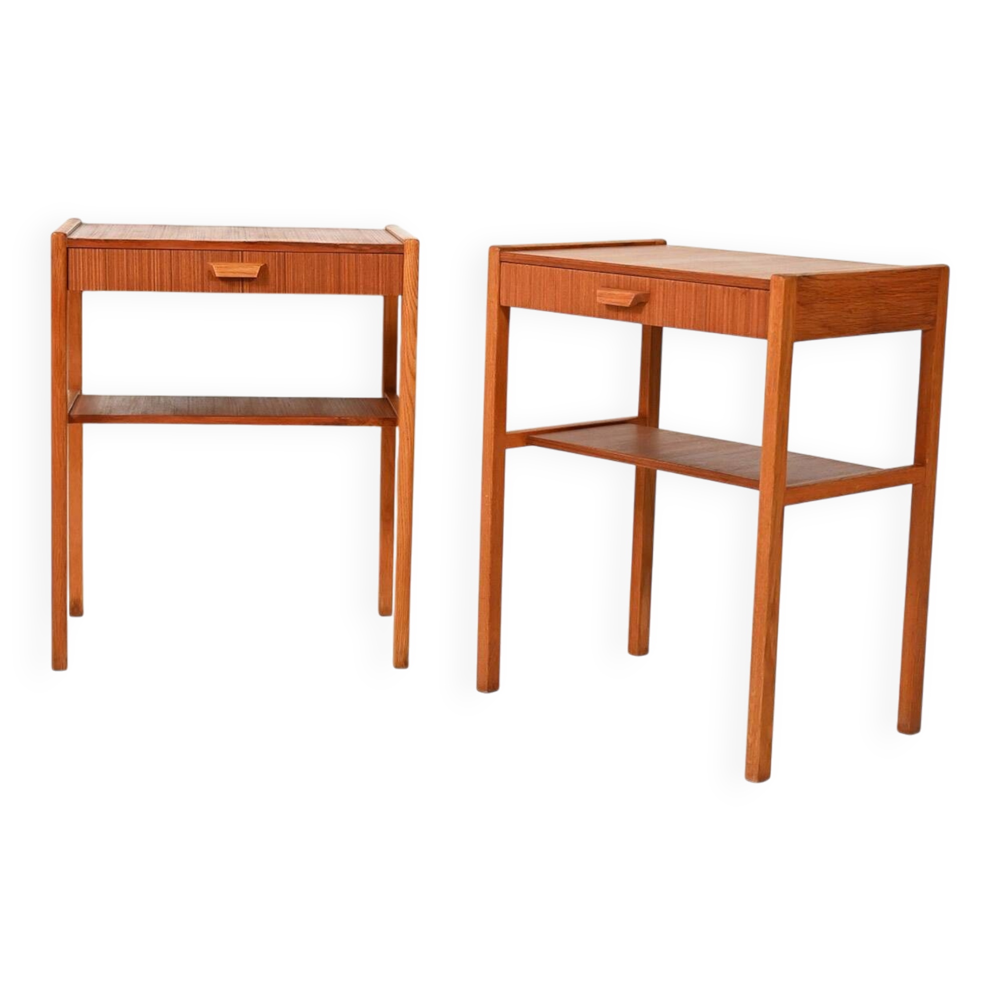 Pair of Scandinavian teak bedside tables from the 1960s