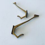 Pair of vintage brass hooks