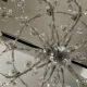 Chandelier 35 Murano glass lamps and crystal tassels D120cm