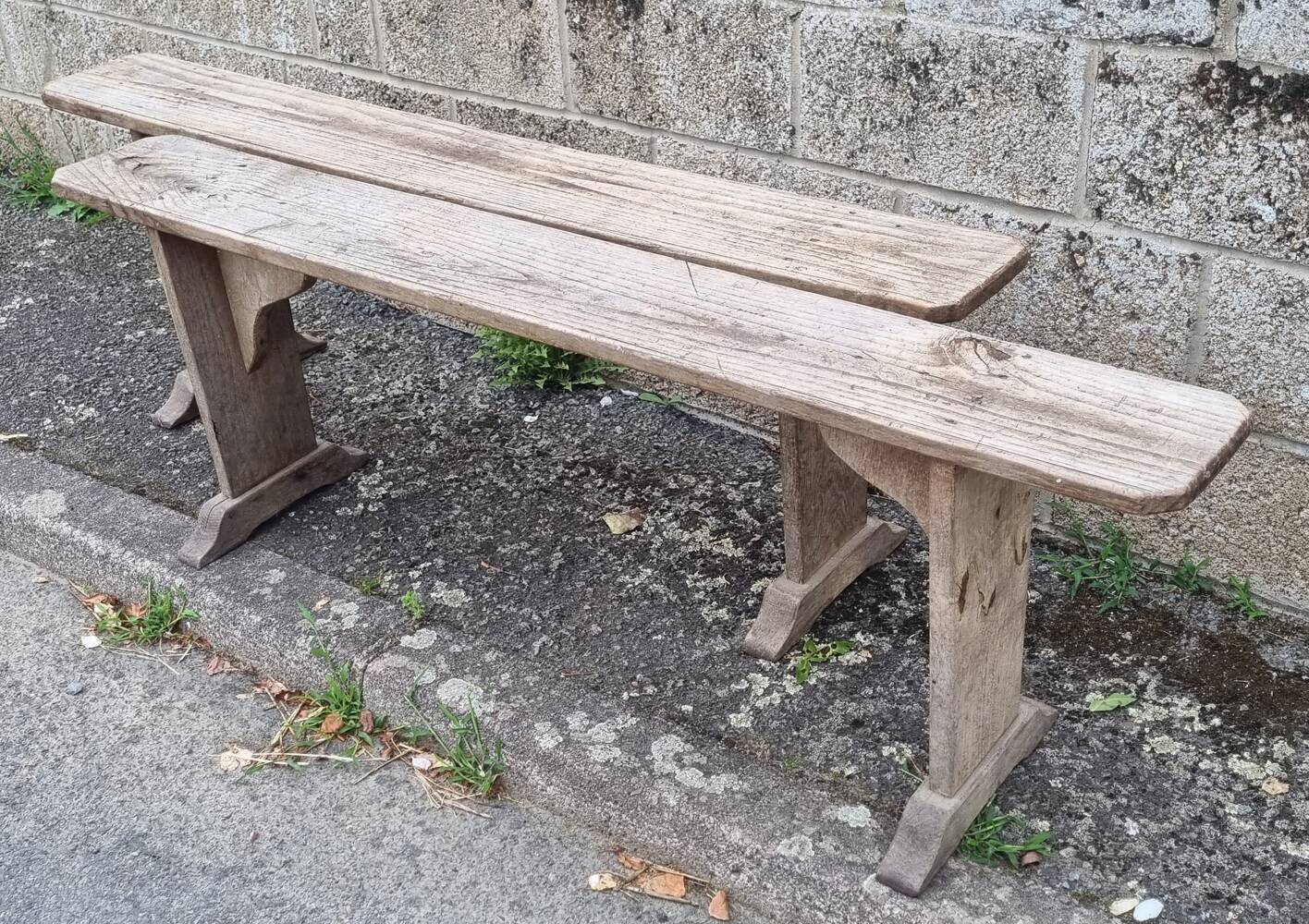 Old farm bench, natural color, vintage
