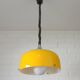 Vintage Meblo Harvey Guzzini Pendant Light MCM Yellow Plastic Hanging Lamp