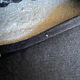 Brown and beige patchwork leather pouf from sede