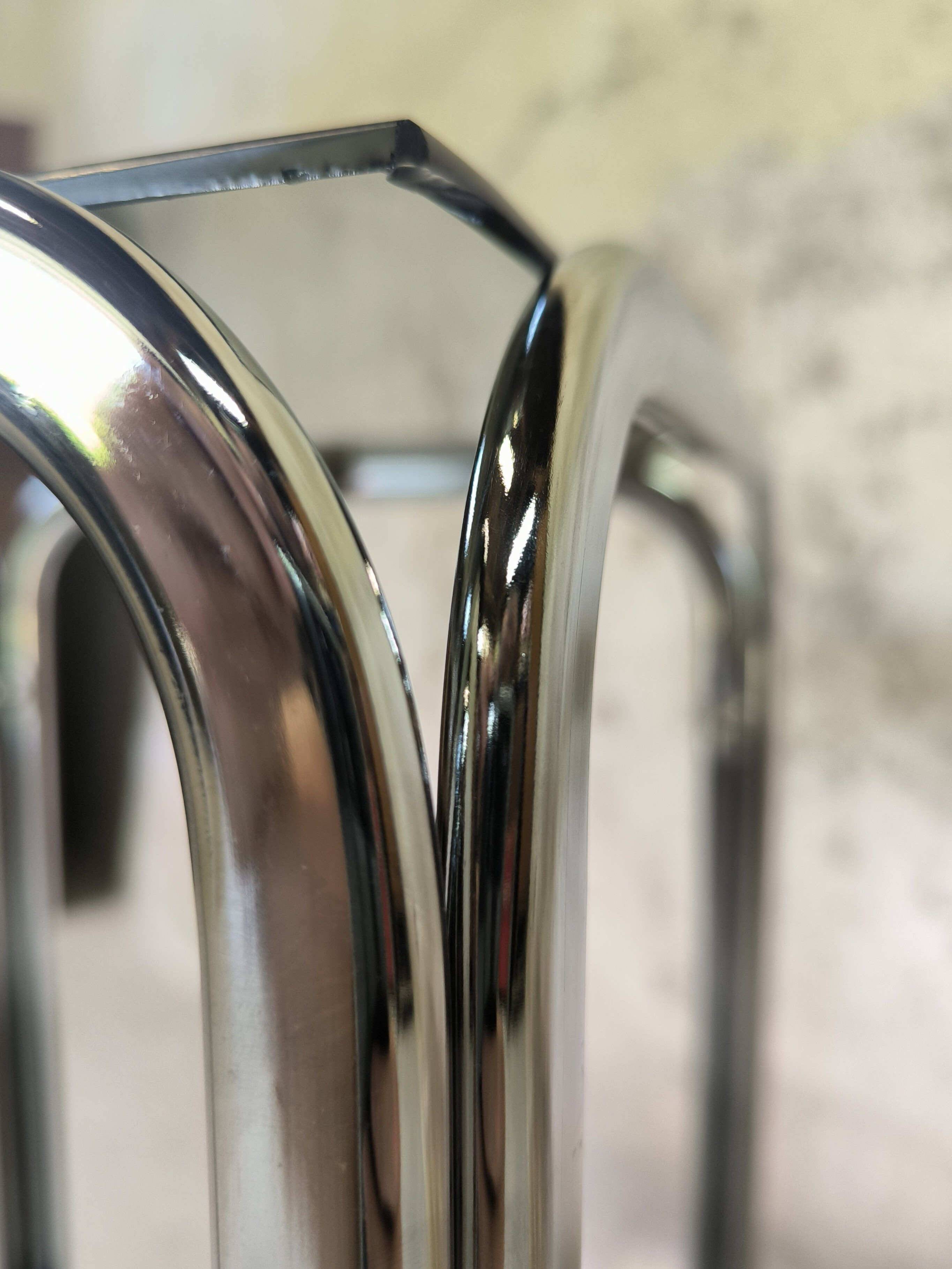 Vintage chrome saddle