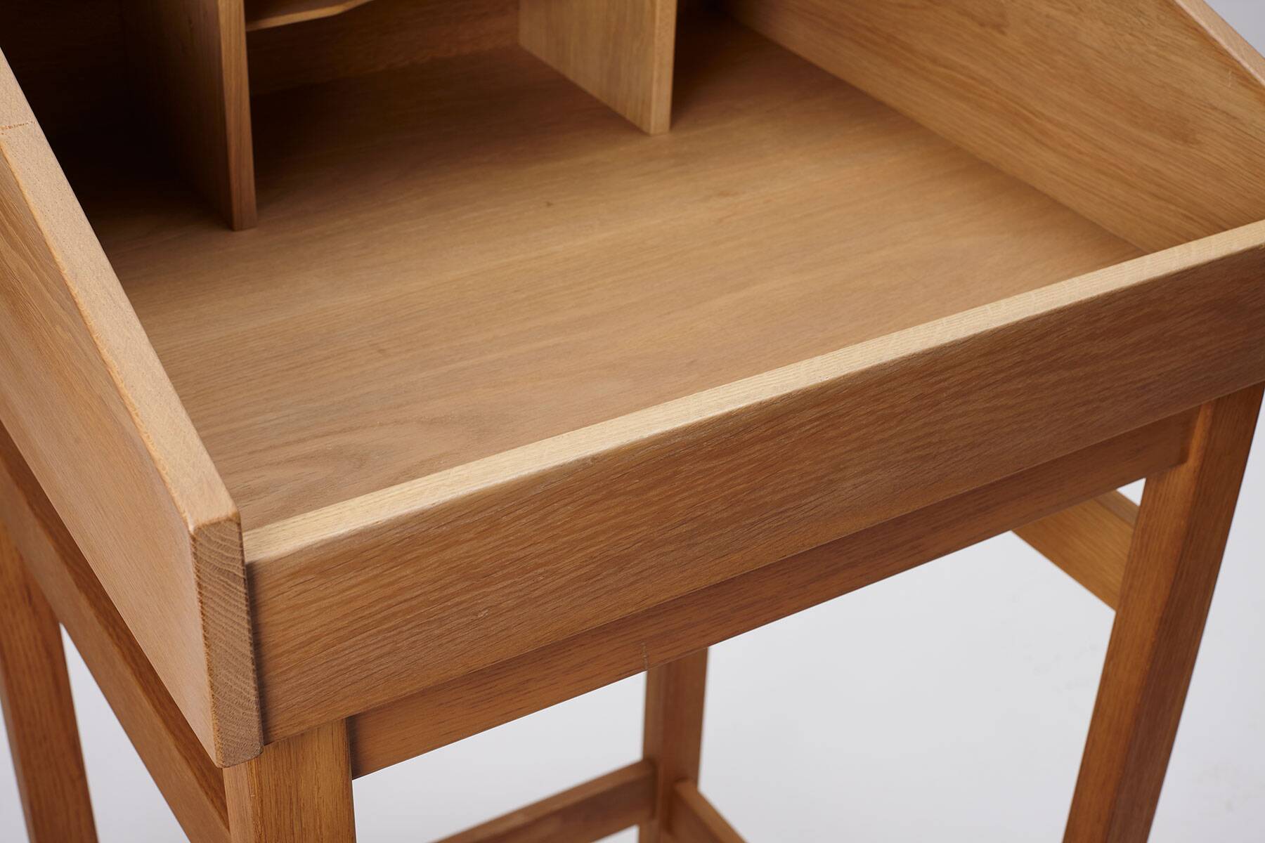 Bureau secrétaire en chêne, Danemark années 1960.